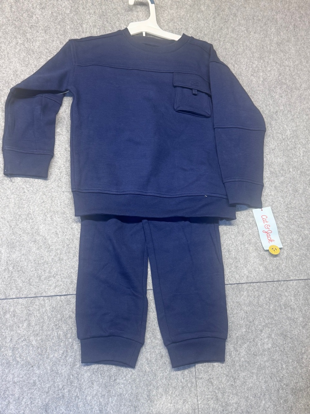 Cat & Jack Navy Blue Sweatshirt and Joggers Set